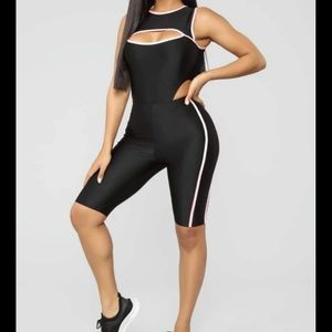 *SOLD* XS FN biker set bodysuit biker shorts